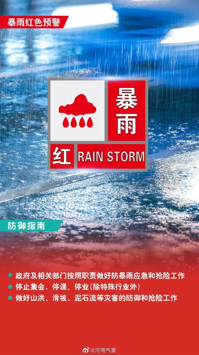 河南发布暴雨红色预警！10月底前，河南还有5-6次降雨过程！